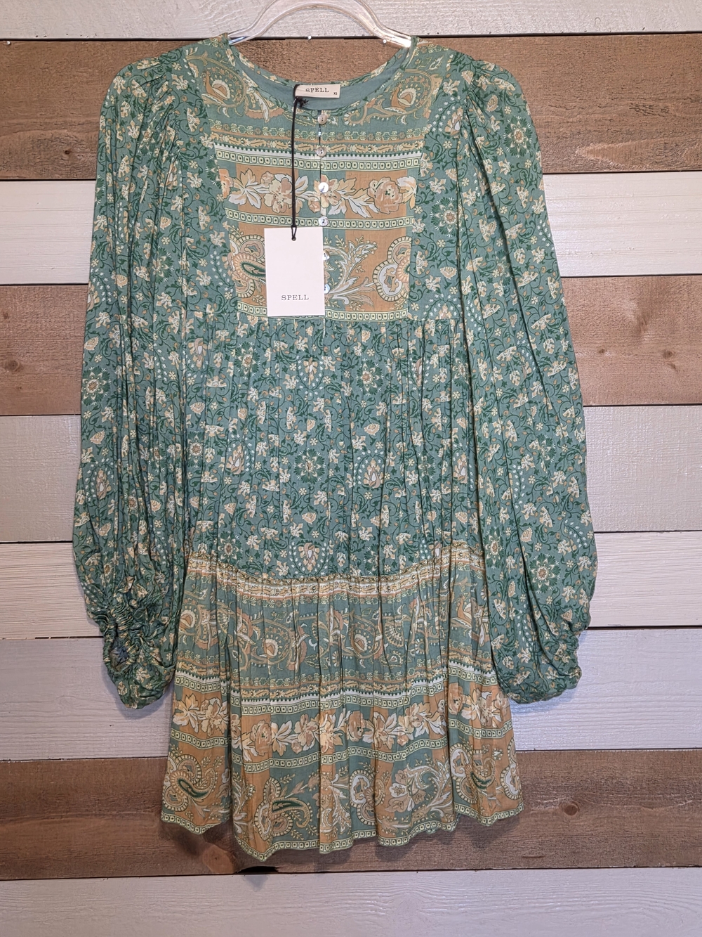 Spell Madame Peacock Mini Dress NWT - Picture 10 of 16